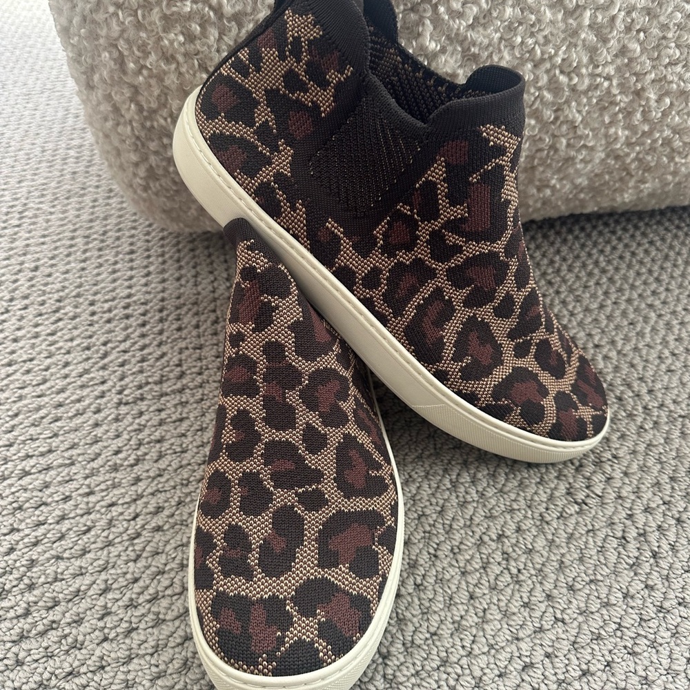 Rothy’s Leopard Print Slip-On Sneakers